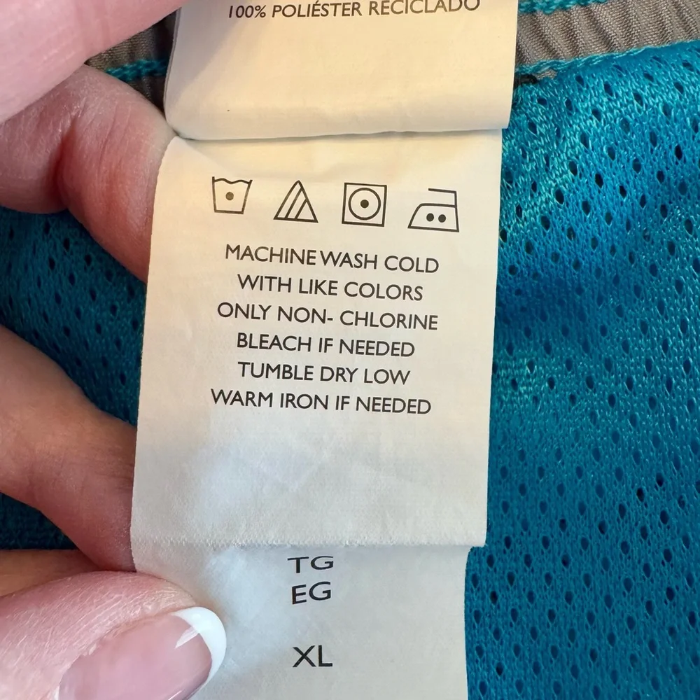 Nike‎ Teal and Gray Swim Trunks with Built in Liner Size XL